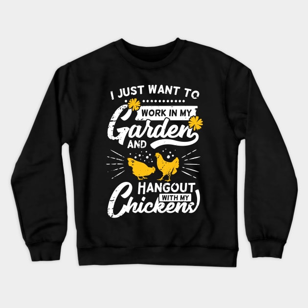 Backyard Chicken Farming Farm Farmer Gift Crewneck Sweatshirt by Dolde08